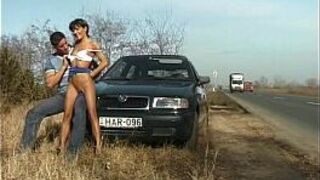 Fuck on streets babes gets cum - porn video