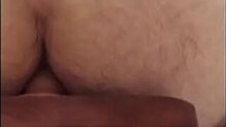 big butt white guy bounces on dildo - porn video