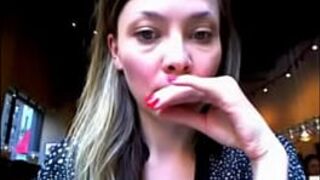 masturbating in a coffeshop - porn video