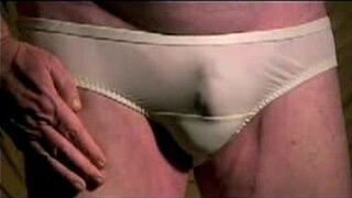 Jim reacting to his soft Nylon Panties - porn video