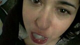 Sucks his cock in the bathroom - porn video