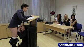 Cfnm babe gives head - porn video