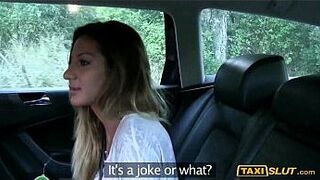 Big tits babe Alice sucks off and pussy banged with a driver - porn video