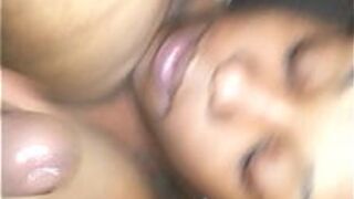 Amateur Big Titty Black Bimbo enjoys Cumshot Facial - porn video